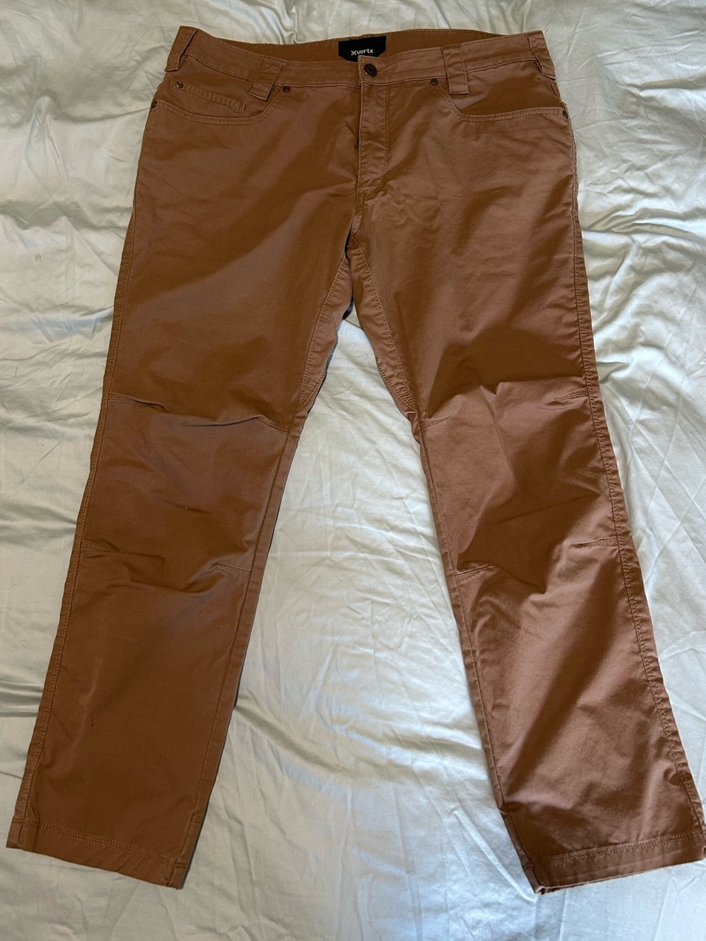 Vertx Brown Men's Straight-Leg Pants